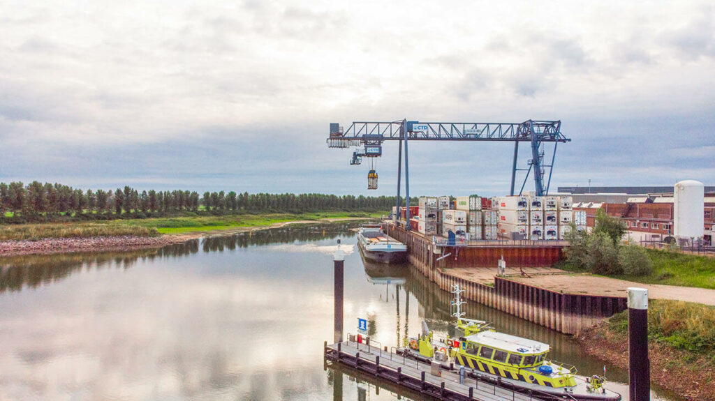 Over CTD container terminal drone